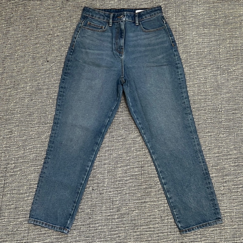 COLLUSION x006 mom jean in mid wash blue